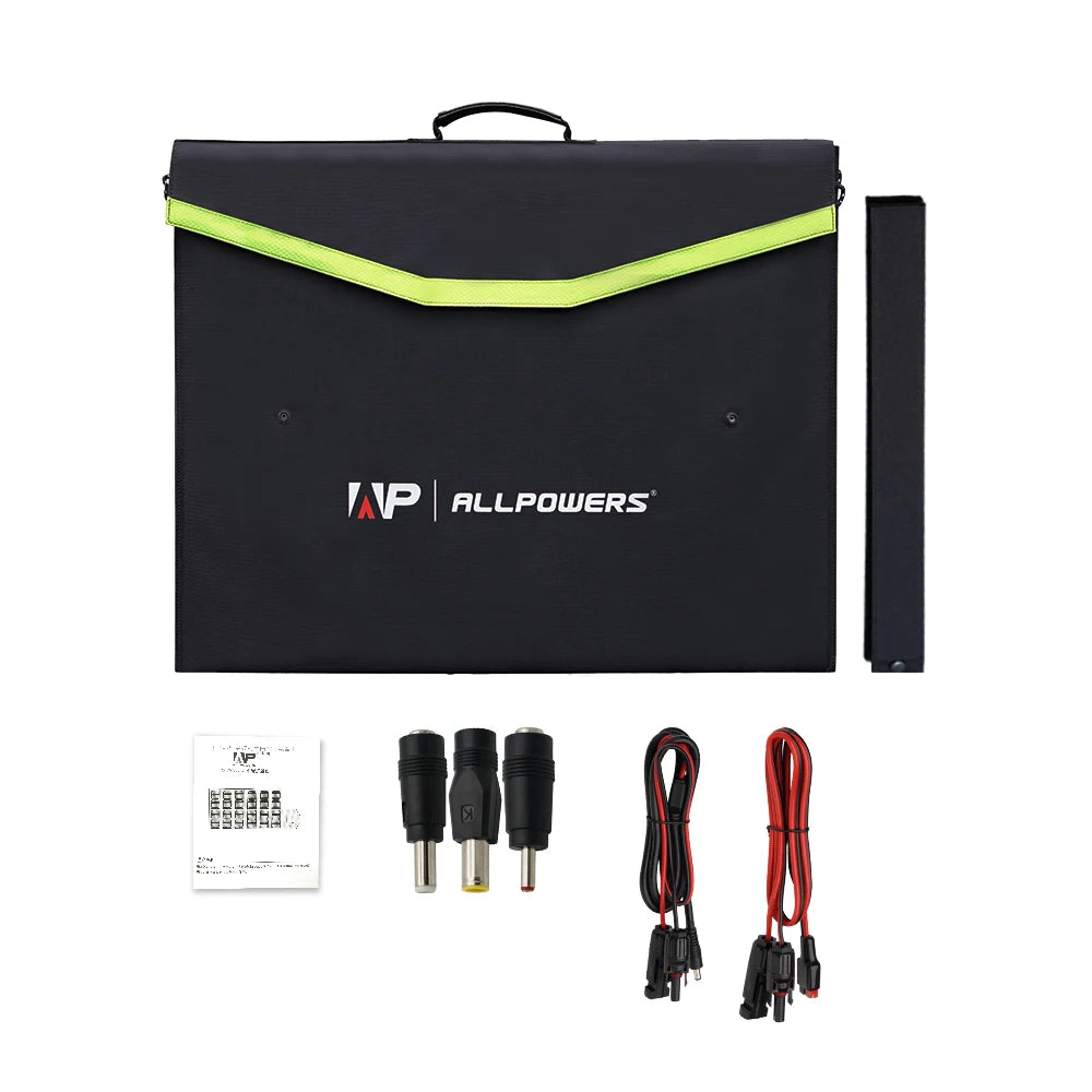 ALLPOWERS 18V Foldable Solar Panel,  60/100/140/200W Mobile Solar Charger for Power Supply, Laptop, Solar Generator, Fishing
