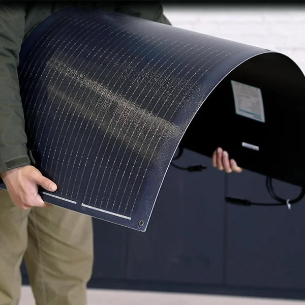 Pannello Solare Flessibile Renogy 100W, 12 Volt – Pannello Solare Semiflessibile Pieghevole Monocristallino per Sistemi Solari Off-Grid, ideale per uso marino.