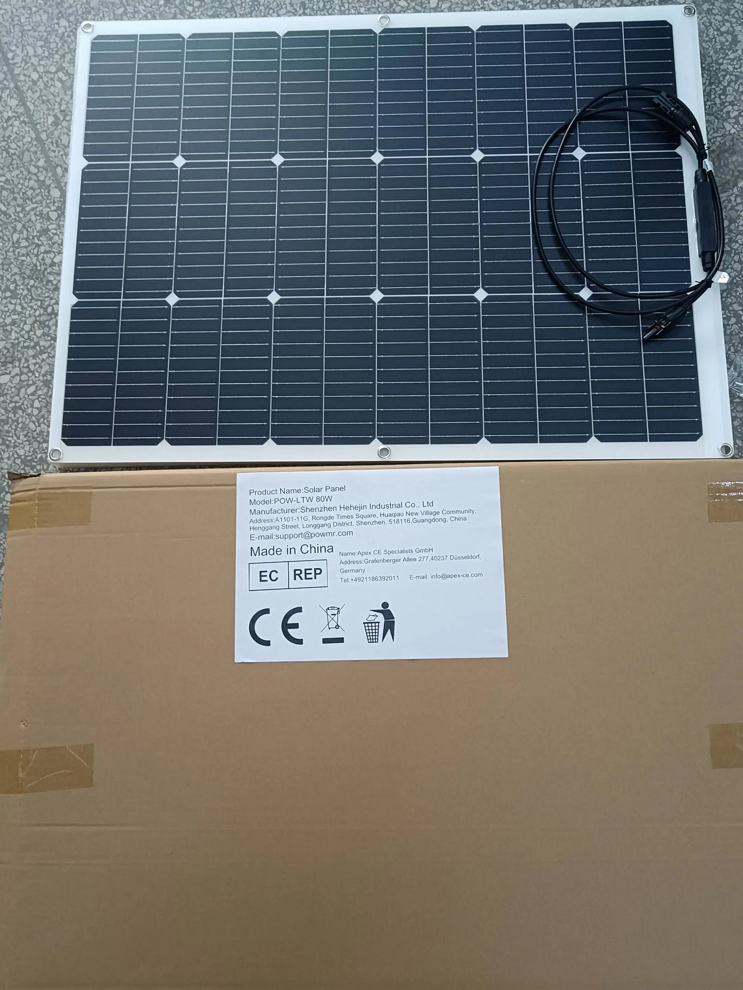 PowMr 2PCS 80W Solar Panel Kit 12V/18V Series 24V Flexible Solar Panel Camping Battery Supply Car Yacht RV Boat Solar Cell Power