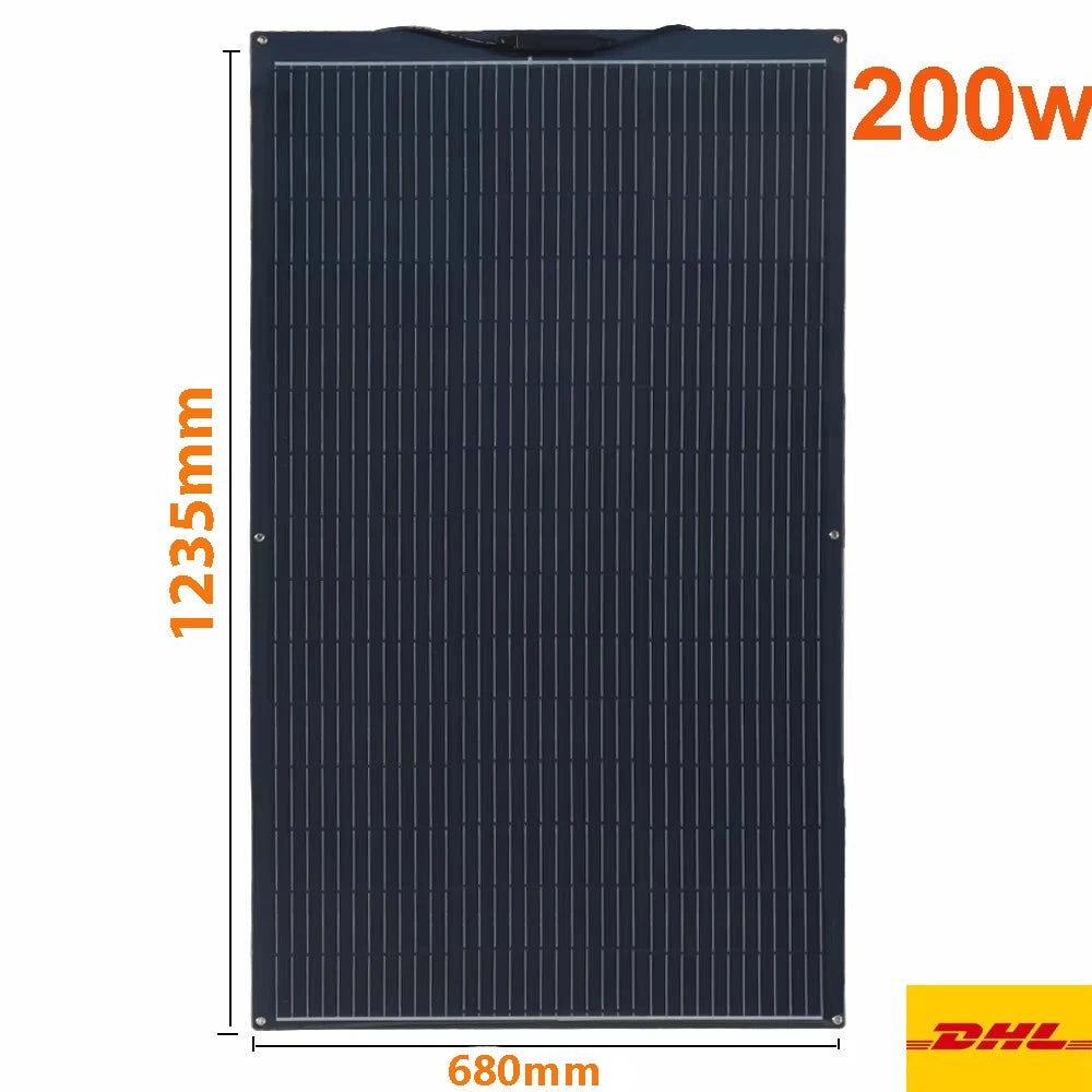 Pannello solare flessibile fotovoltaico 12V 400W 200W 100W, caricabatterie 12V per camper, roulotte, barca, casa, balcone, viaggio, impermeabile.