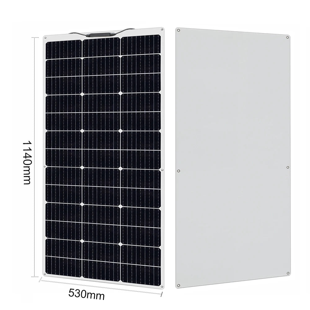 Pannello solare flessibile fotovoltaico 12V 400W 200W 100W, caricabatterie 12V per camper, roulotte, barca, casa, balcone, viaggio, impermeabile.