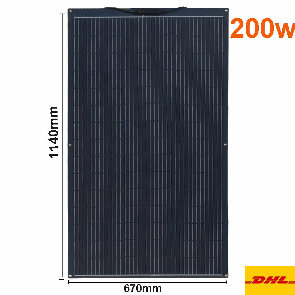 Pannello solare flessibile fotovoltaico 12V 400W 200W 100W, caricabatterie 12V per camper, roulotte, barca, casa, balcone, viaggio, impermeabile.