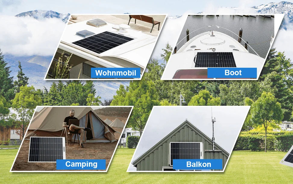 PowMr 2PCS 80W Solar Panel Kit 12V/18V Series 24V Flexible Solar Panel Camping Battery Supply Car Yacht RV Boat Solar Cell Power