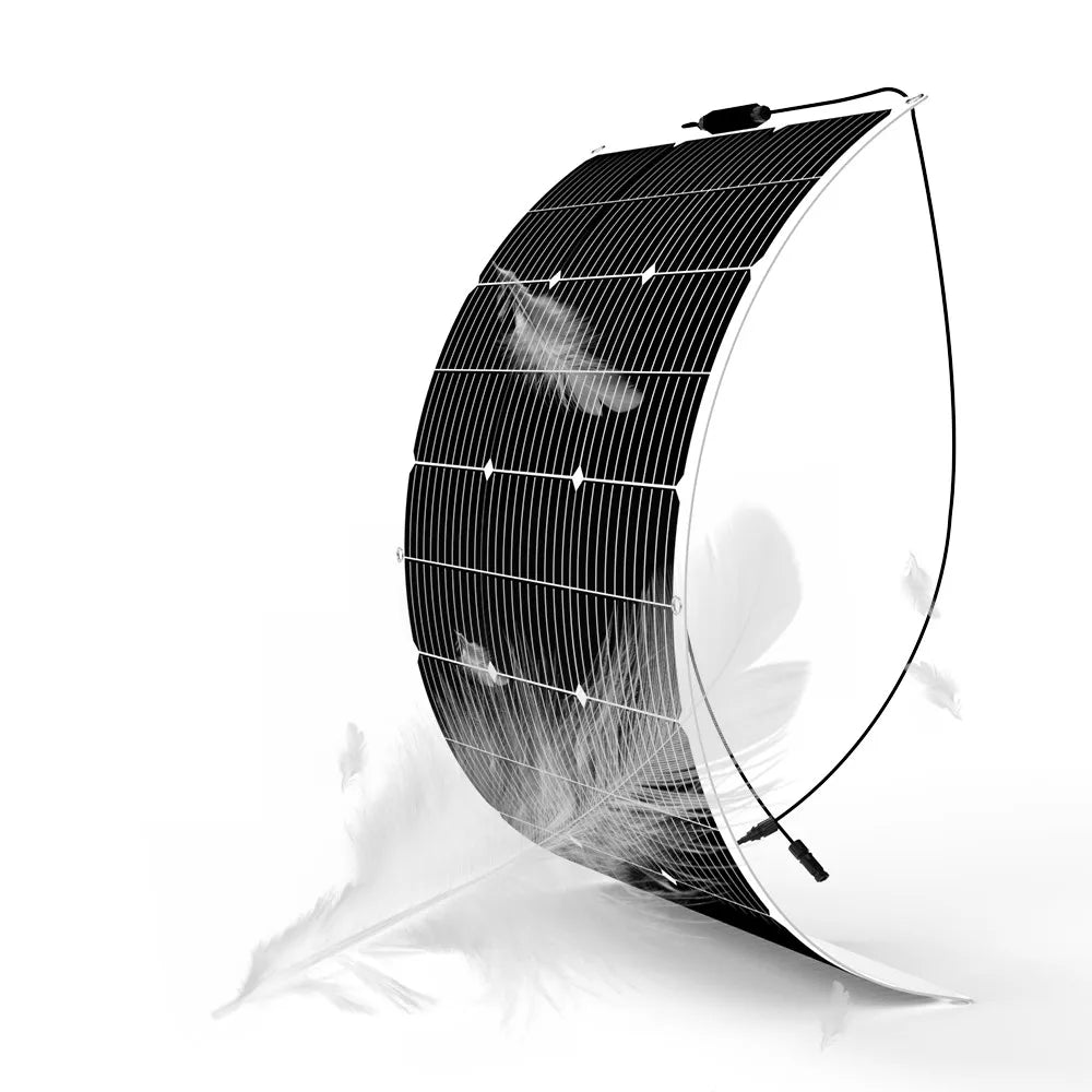 PowMr 100W/200W/300W Flexible Solar Panels 12V Solar Cell MONO ETFE Solar Battery 18V Camping RV Boat Home Charge Power Supplies