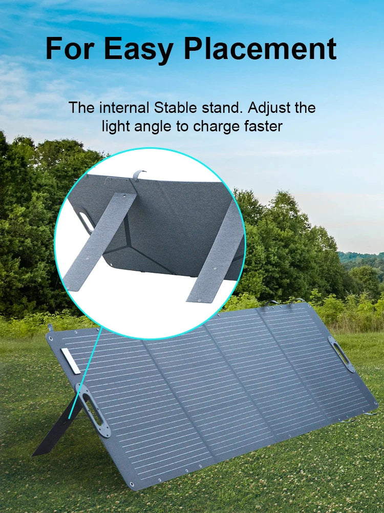 200W ETFE Flexible Foldable Solar Panel 100W Camping Portable Folding Solar Panel Kit High Efficience Travel&Phone&Boat&RV 20.5V