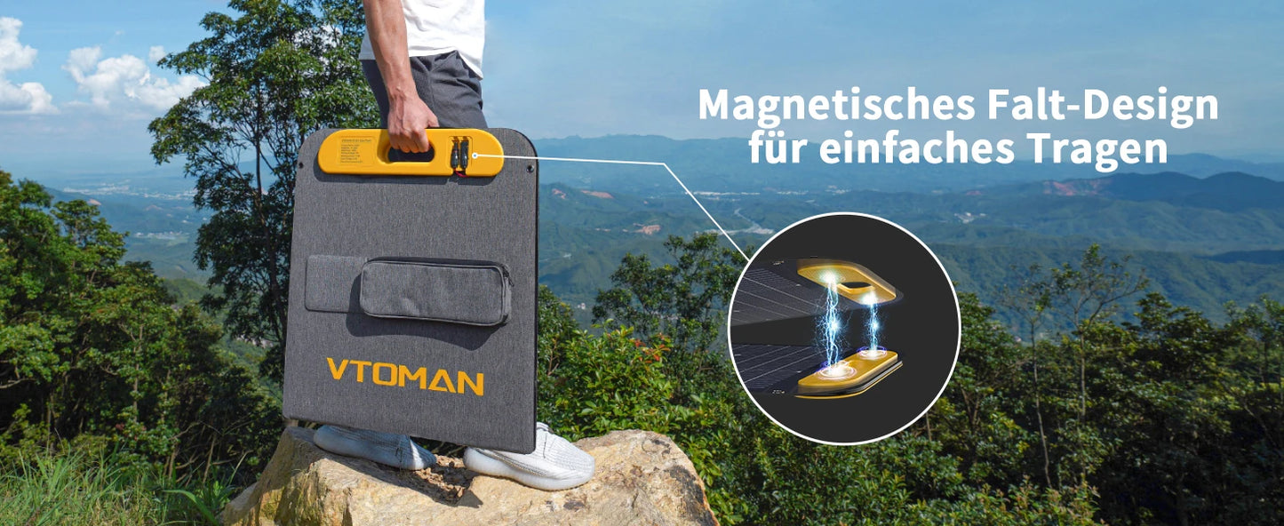 VTOMAN VS220 PRO 220W Solar Panel Kit Complete 48V Power Portable Outdoor Rechargeable Solar Cell Solar Generator for Home