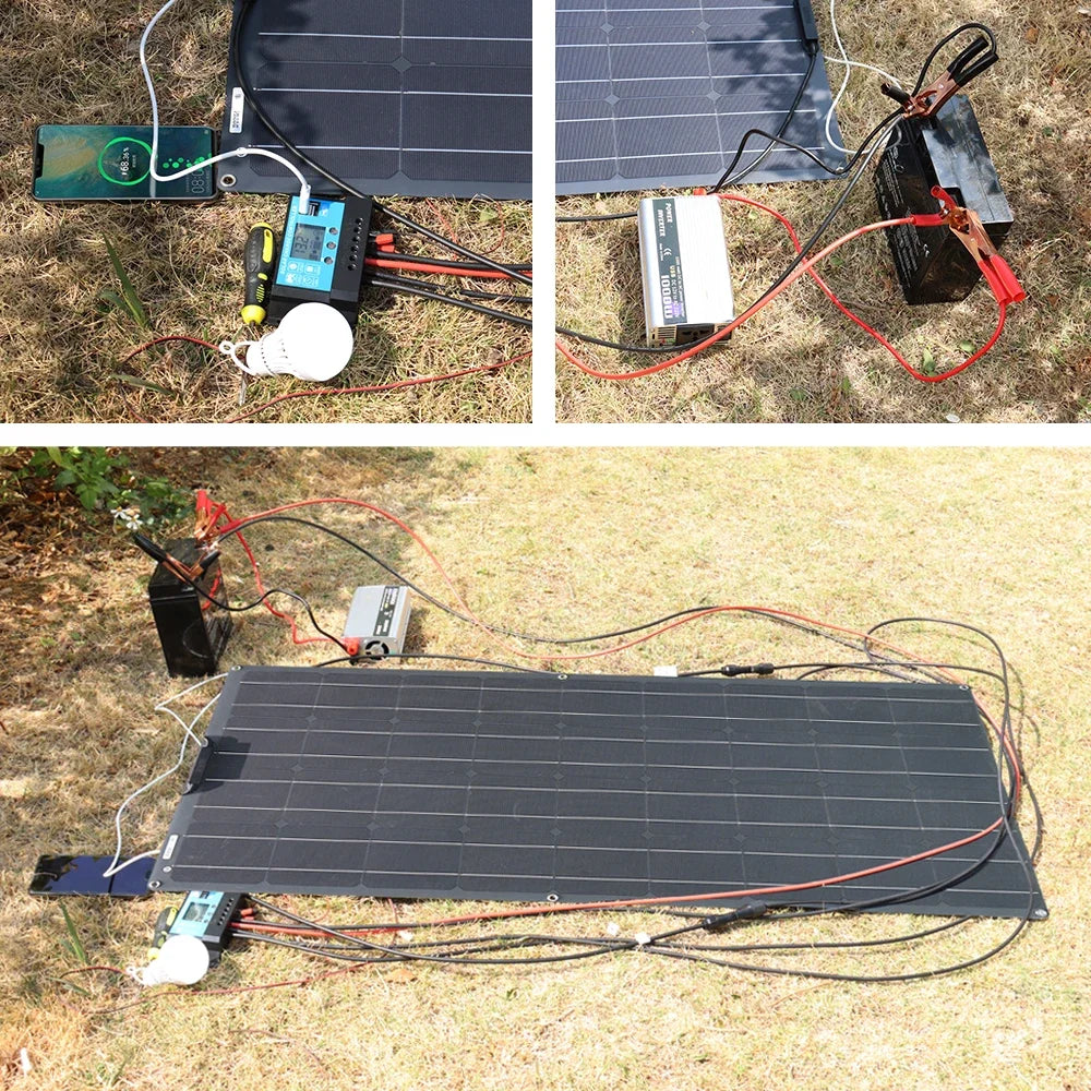 1500W 3000W Solar Panel 1000W Solar High Efficiency Portable Power Bank Flexible Charging Outdoor Solar Cells For Home Camping