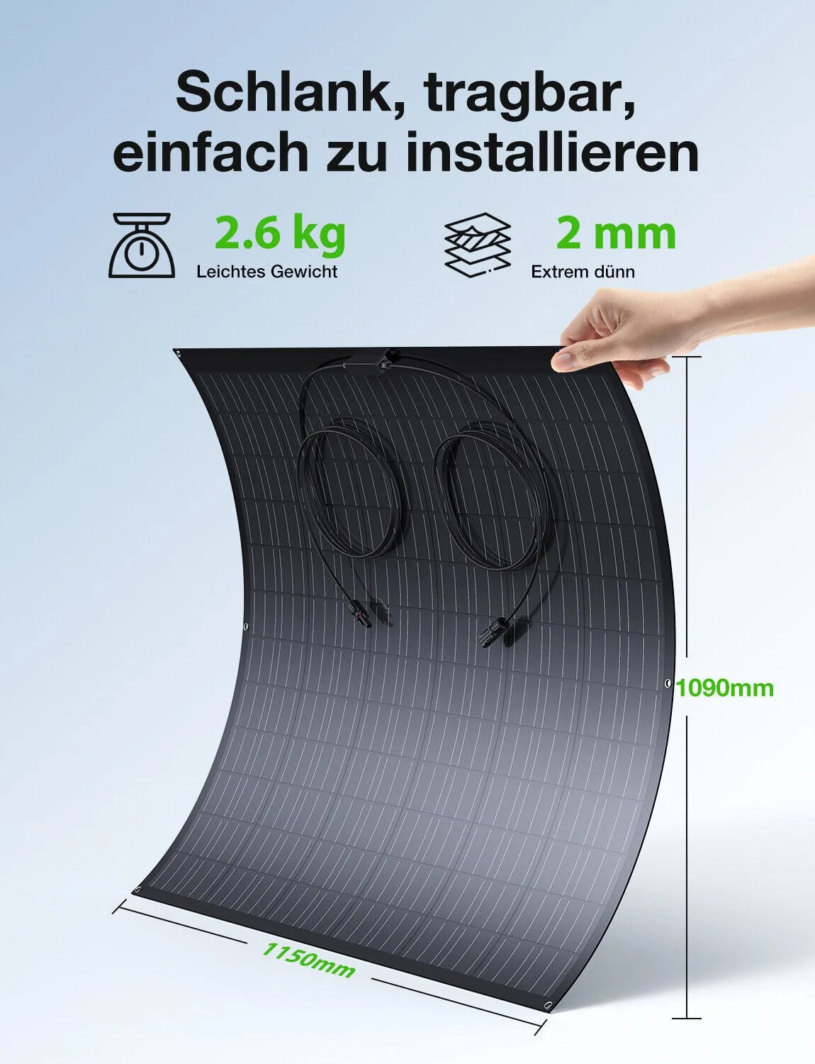 NUOVO! Pannello Solare Flessibile 240W / 480W con Rivestimento ETFE – Celle Monocristalline, Caricabatterie 12V per Auto, Camper, Barca, Campeggio e Sistemi Off-Grid.