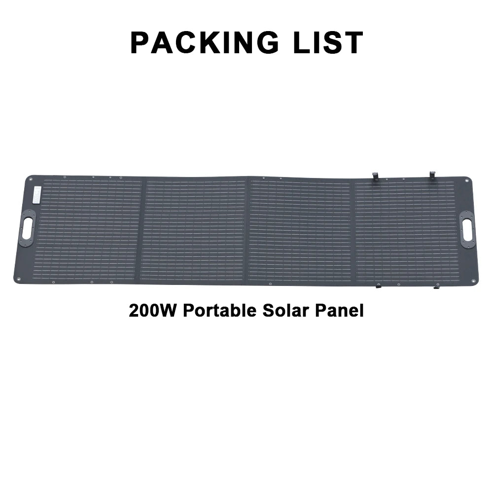 200W ETFE Flexible Foldable Solar Panel 100W Camping Portable Folding Solar Panel Kit High Efficience Travel&Phone&Boat&RV 20.5V