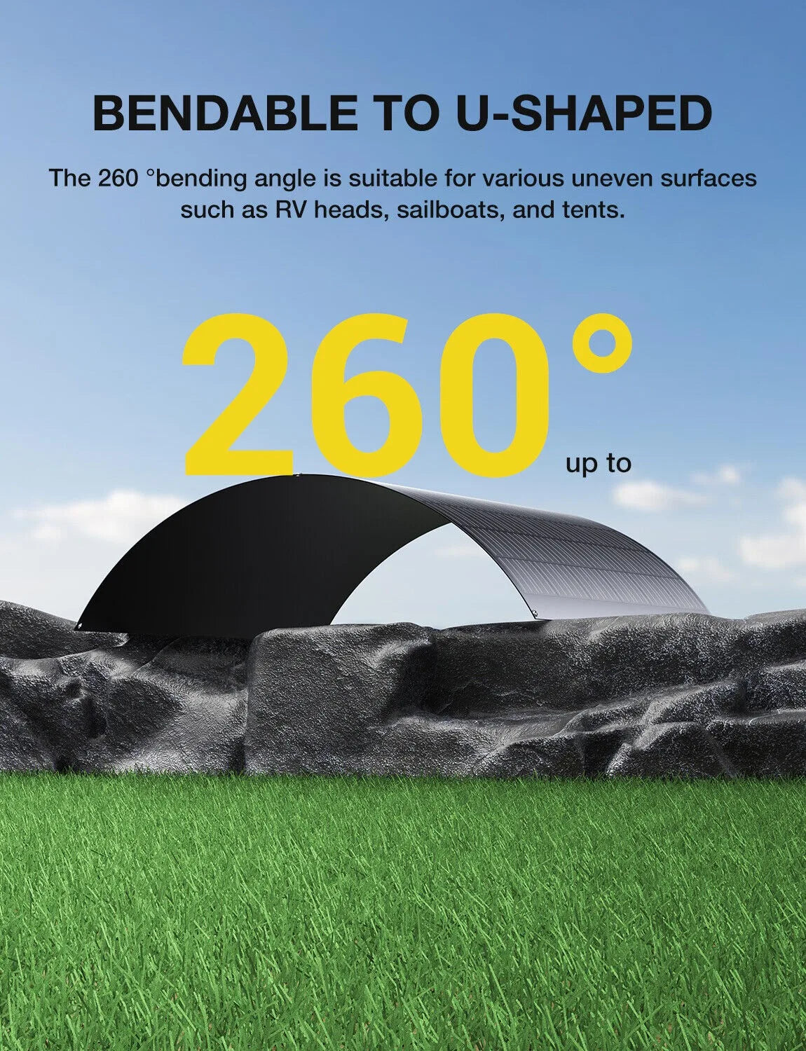 NUOVO! Pannello Solare Flessibile 240W / 480W con Rivestimento ETFE – Celle Monocristalline, Caricabatterie 12V per Auto, Camper, Barca, Campeggio e Sistemi Off-Grid.