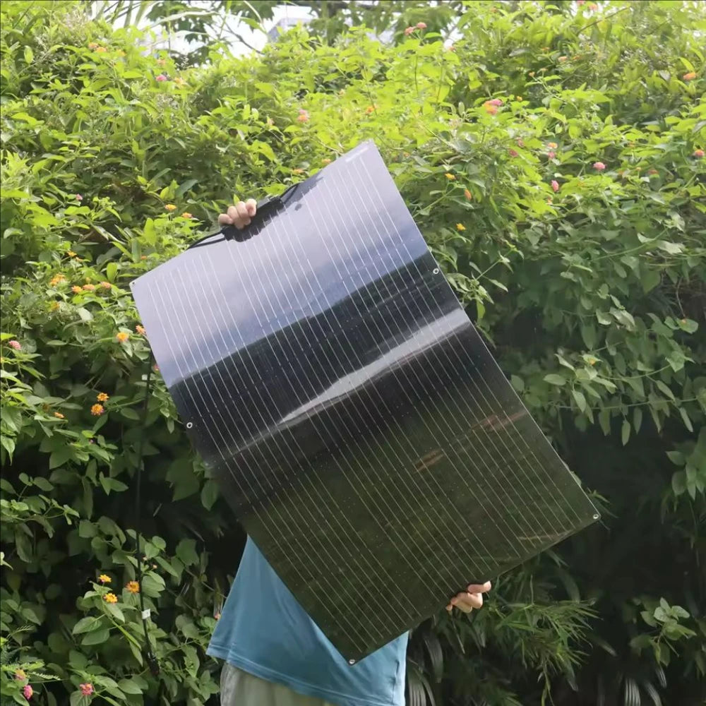 Pannello solare flessibile fotovoltaico 12V 400W 200W 100W, caricabatterie 12V per camper, roulotte, barca, casa, balcone, viaggio, impermeabile.