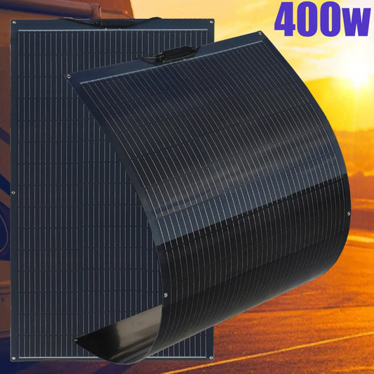 Pannello solare flessibile fotovoltaico 12V 400W 200W 100W, caricabatterie 12V per camper, roulotte, barca, casa, balcone, viaggio, impermeabile.