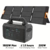 1800W Milky Way Black + 200W Solar Panel High-Efficiency Power Supply Kit for Longer Endurance