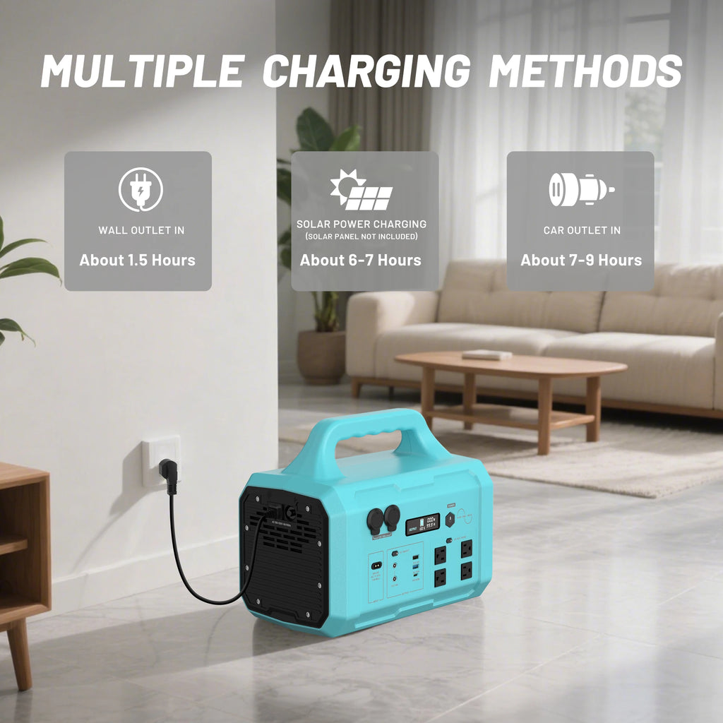 Blue Galaxy 1800W High-Power Generator + 200W Solar Panel Portable Power Station Plug and Play