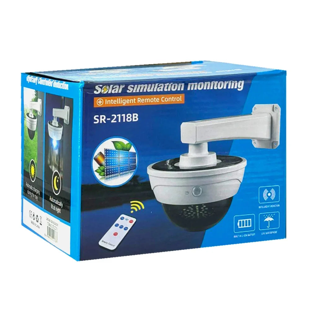 GENER LED Lamp in the Shape of a Monitoring Camera with Remote Control and Solar Panel ZE-2278 Model Made in China