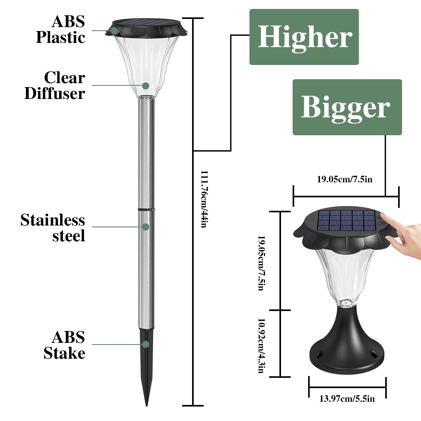 Paletti LED Solari RGB Acciaio Inox IP65