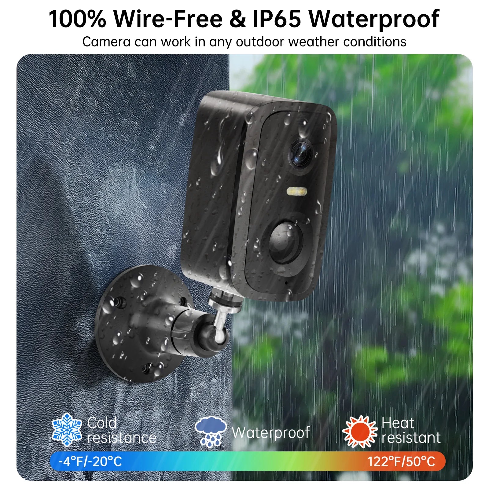 WESECUU Hot Selling Low Power Wireless Solar Panel IP Camera 4MP PIR WiFi Rechargeable Battery Security Outdoor Camera