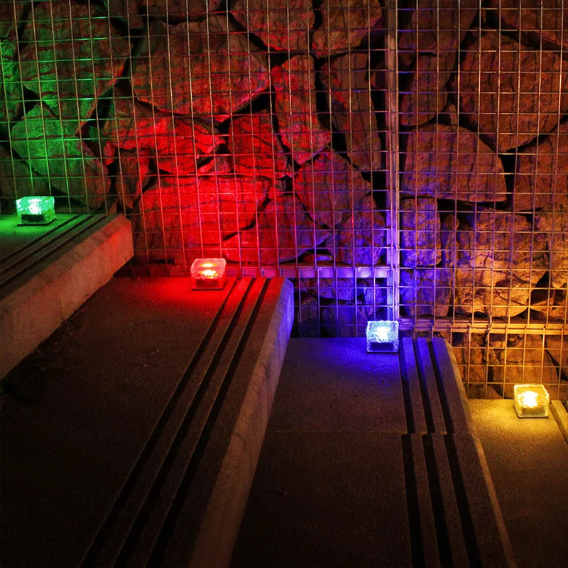 Mattone LED Solare in Vetro Calpestabile