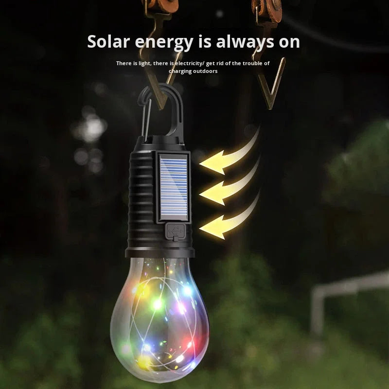Lampadina LED Solare Ricaricabile da Campeggio