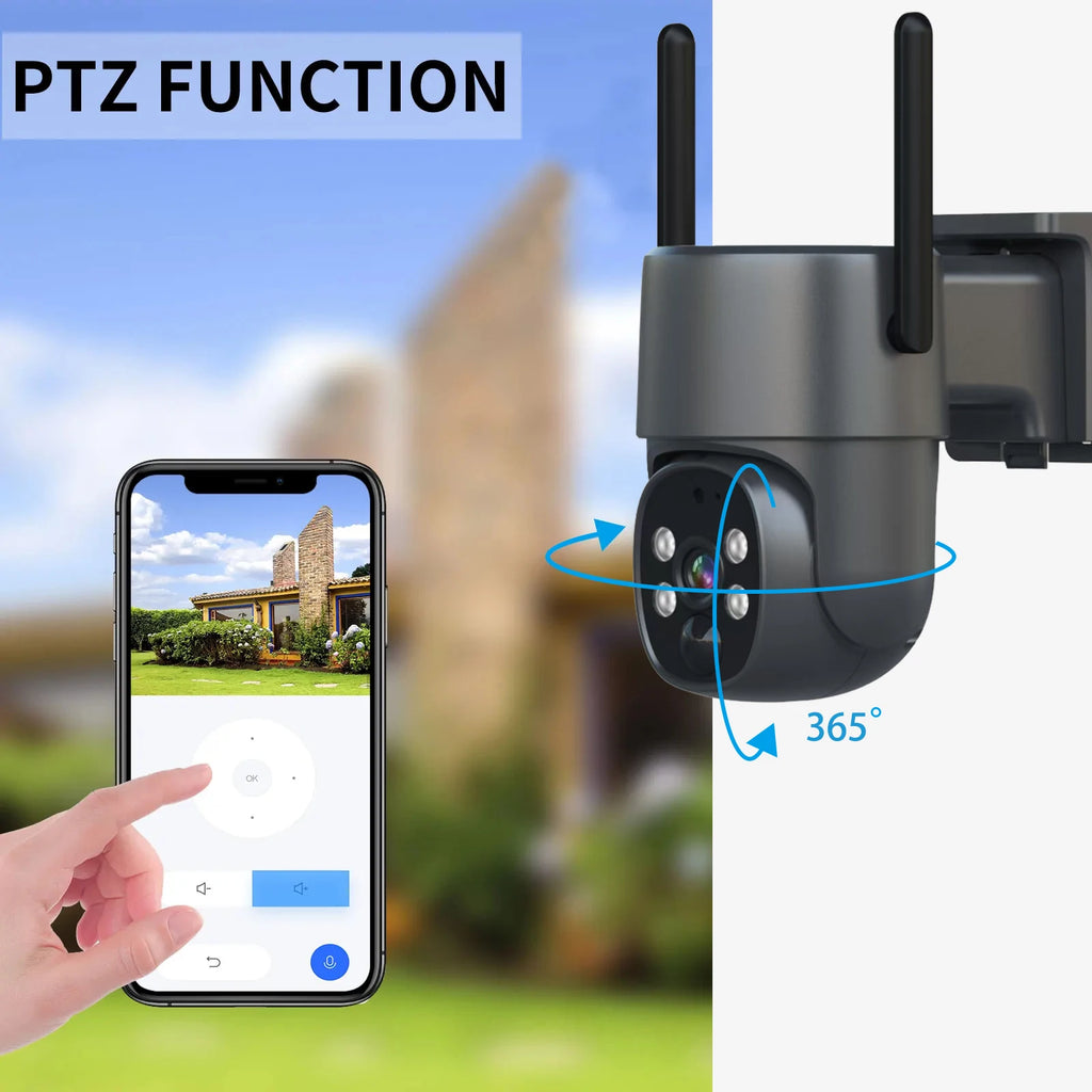 High Quality Eseecloud Solar Ptz Camera Built-in 3pcs 18650 Lithium Battery & 3W Solar Panel Network Ip Smart Camera