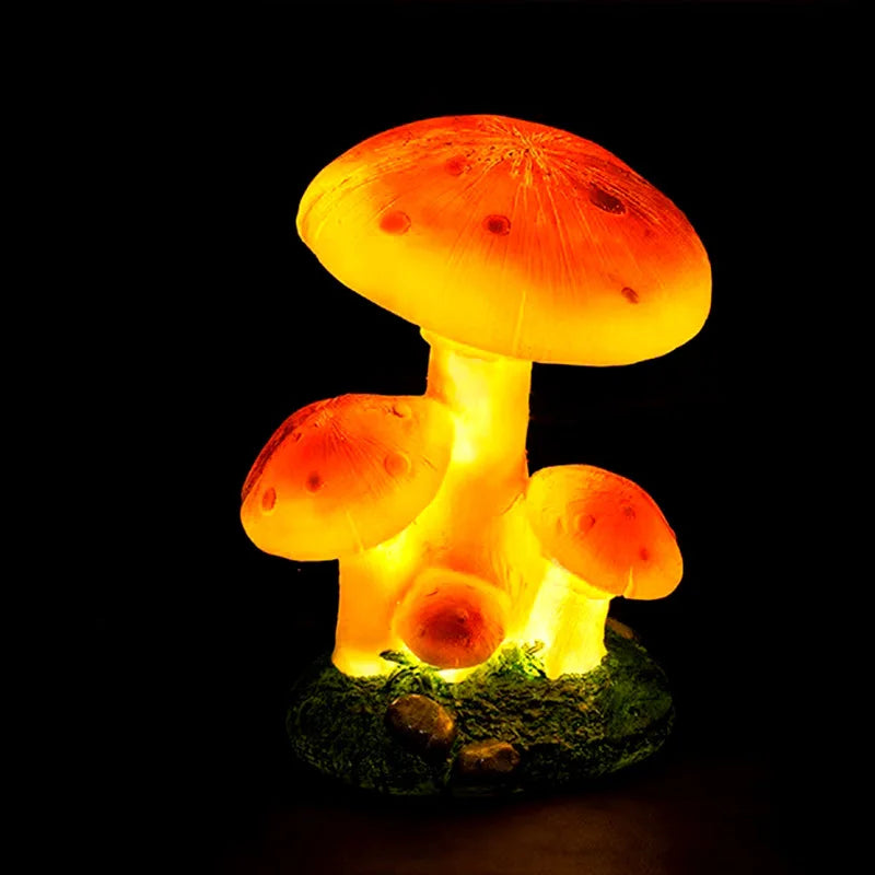 Lampada Fungo Solare in Resina Decorativa