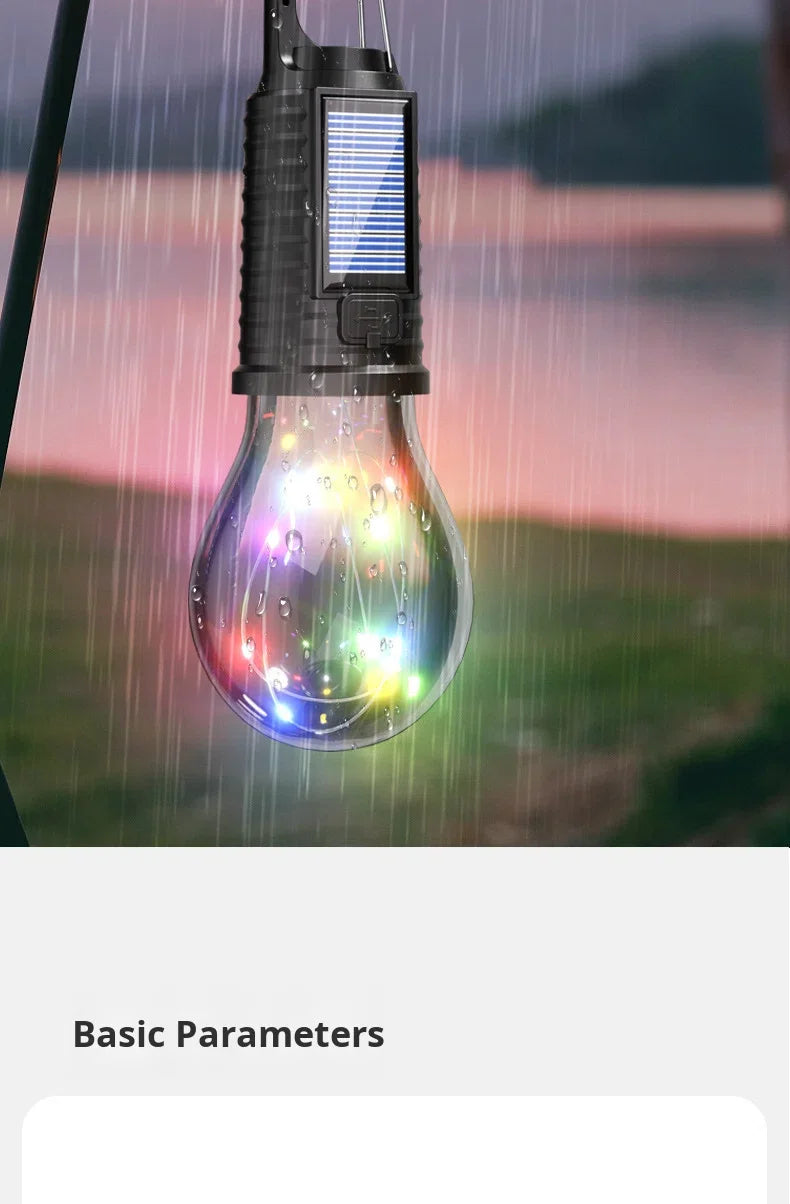 Lampadina LED Solare Ricaricabile da Campeggio