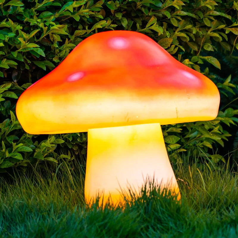 Lampada Fungo Solare in Resina Decorativa