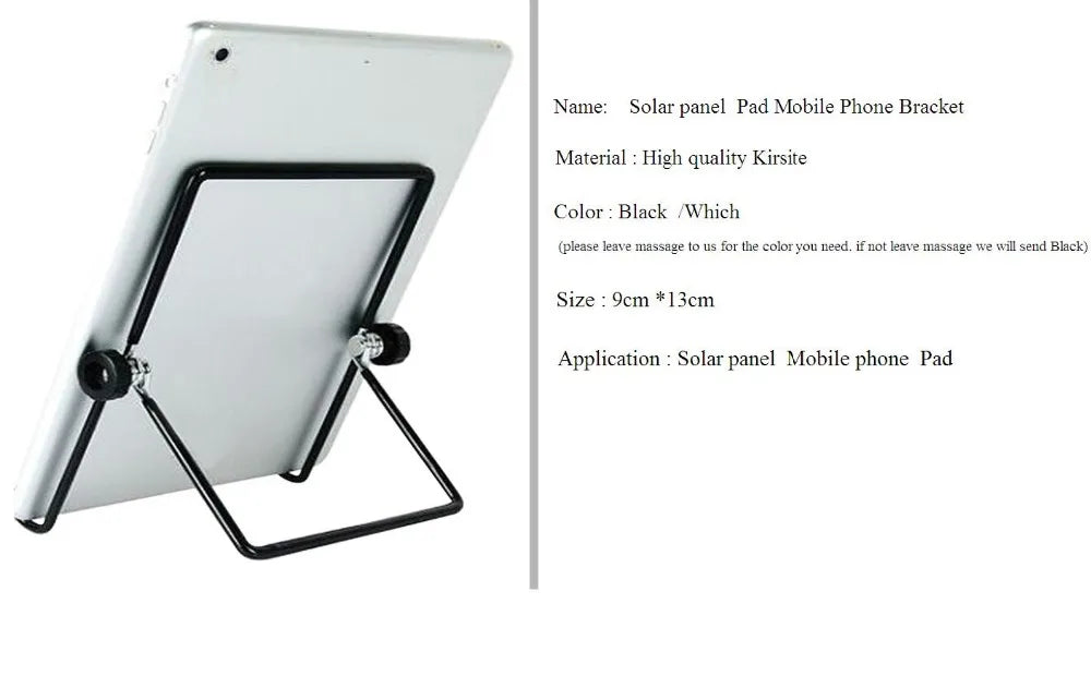 Solar panel Bracket support Aluminum Stent Angle Adjustable Stands Solar charger mobile phone and pad bracket small size