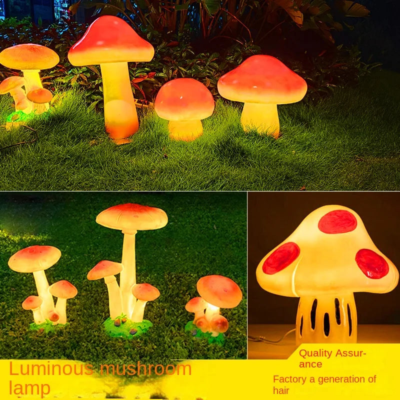 Lampada Fungo Solare in Resina Decorativa