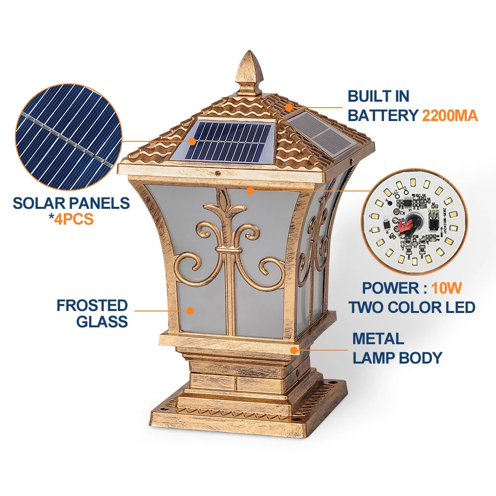 Lampada Solare da Giardino 10W RGB Telecomando