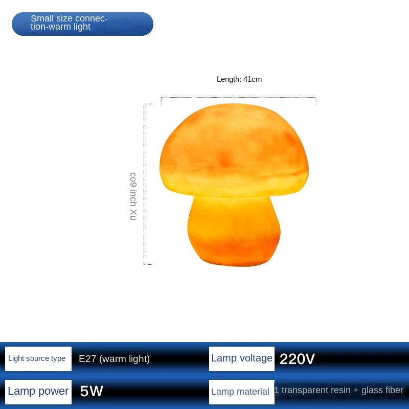 Lampada Fungo Solare in Resina Decorativa