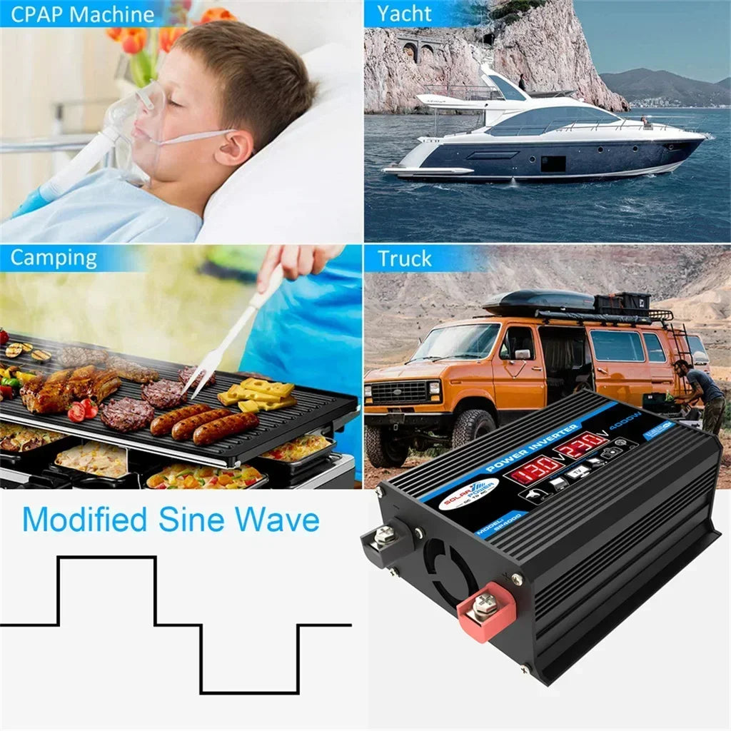 6000W Solar Panel Inverter Kit Solar Controller Waterpfoof Camping Solar Power 110V-220V Generation Intelligent Charging Board