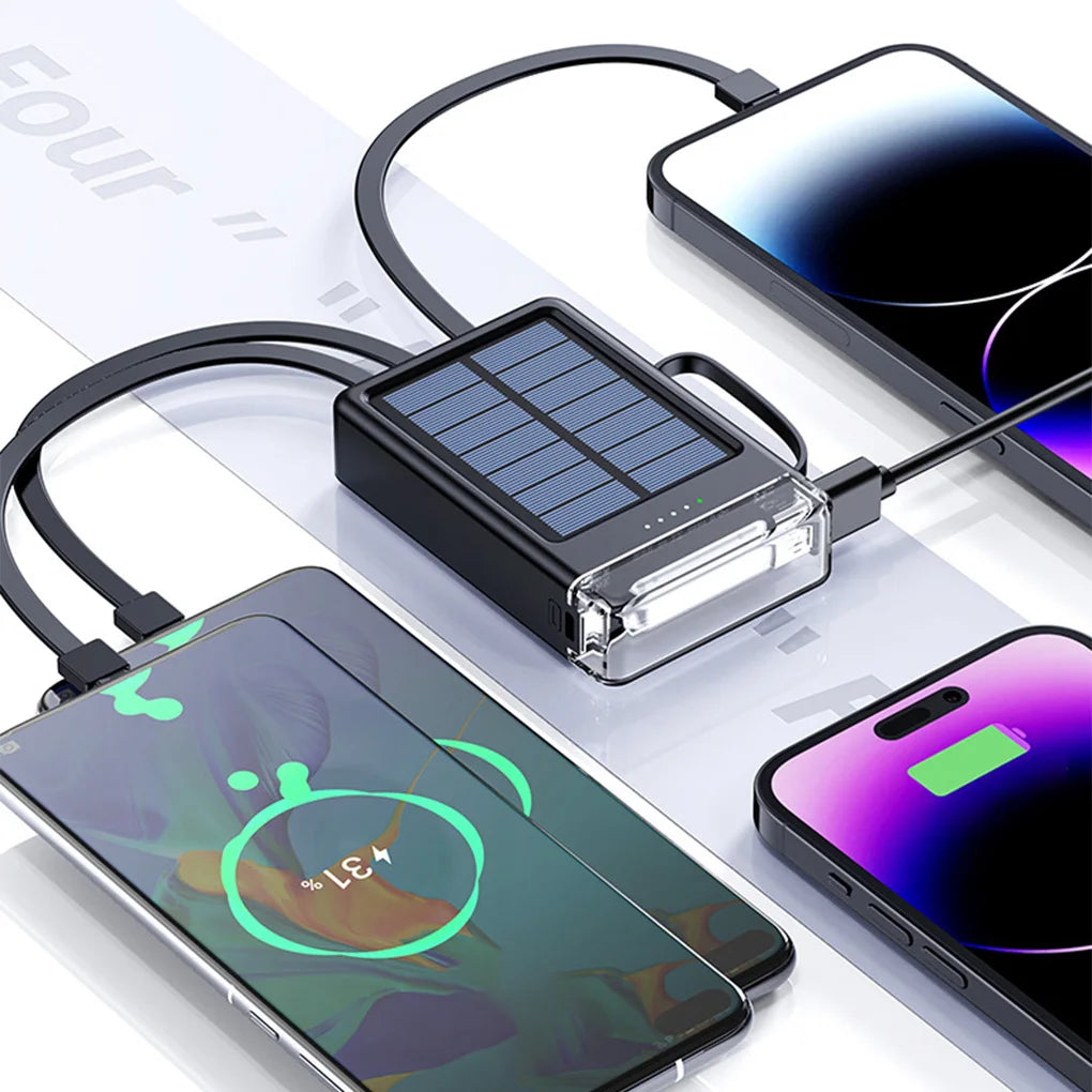 10000mAh Solar Power Bank Fast Charging Solar External Battery for Outdoor Travel Large Capacity Solar Powerbank