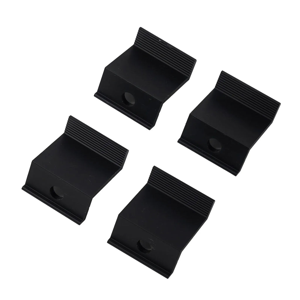 4Pcs End Clamp PV Solar Panel Mount Accessories PV End Clamp Aluminum Alloy Black Photovoltaic Bracket Side Pressure Block