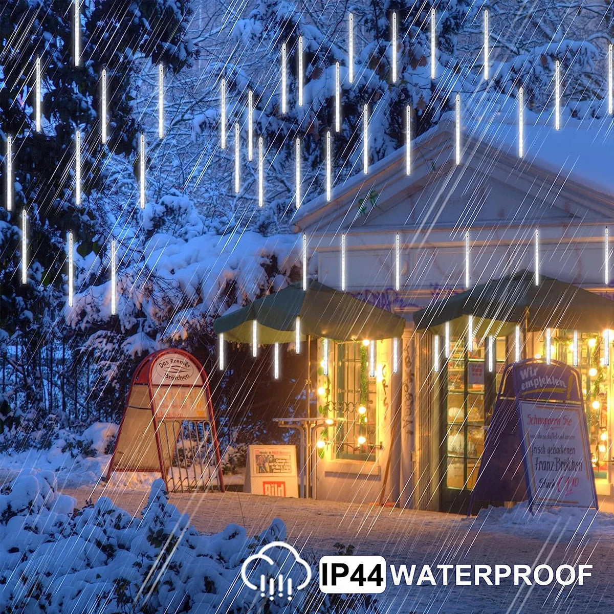 Catena Luci LED Solare Meteor Impermeabile