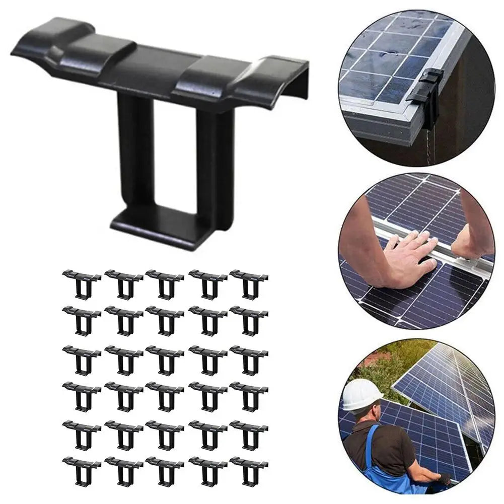 30pcs  Solar Panel Drain Clip Clamp Solar Panel Drainage Clips Roof Solar Panel Frame Outdoor Home Life   ﻿