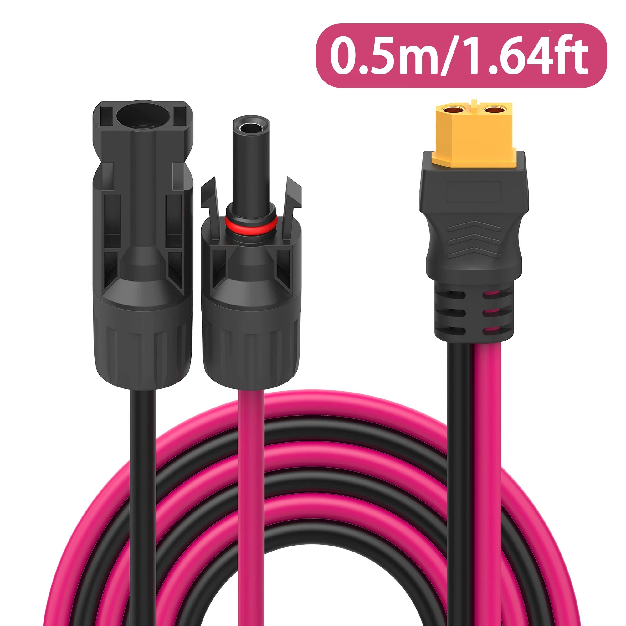 Solar to XT60 extension cable 12AWG 30A solar connector to XT60 adapter cable suitable for solar panel to portable power station