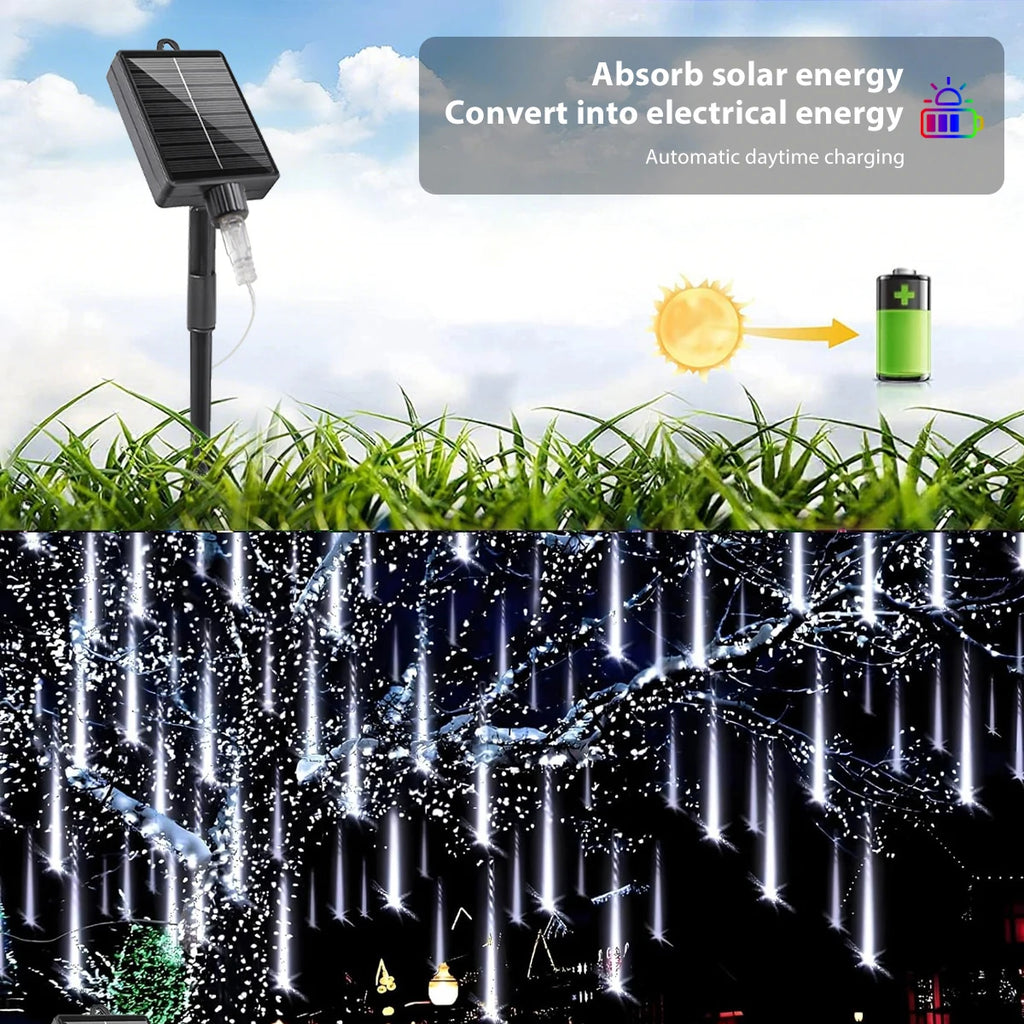 Catena Luci LED Solare Meteor Impermeabile