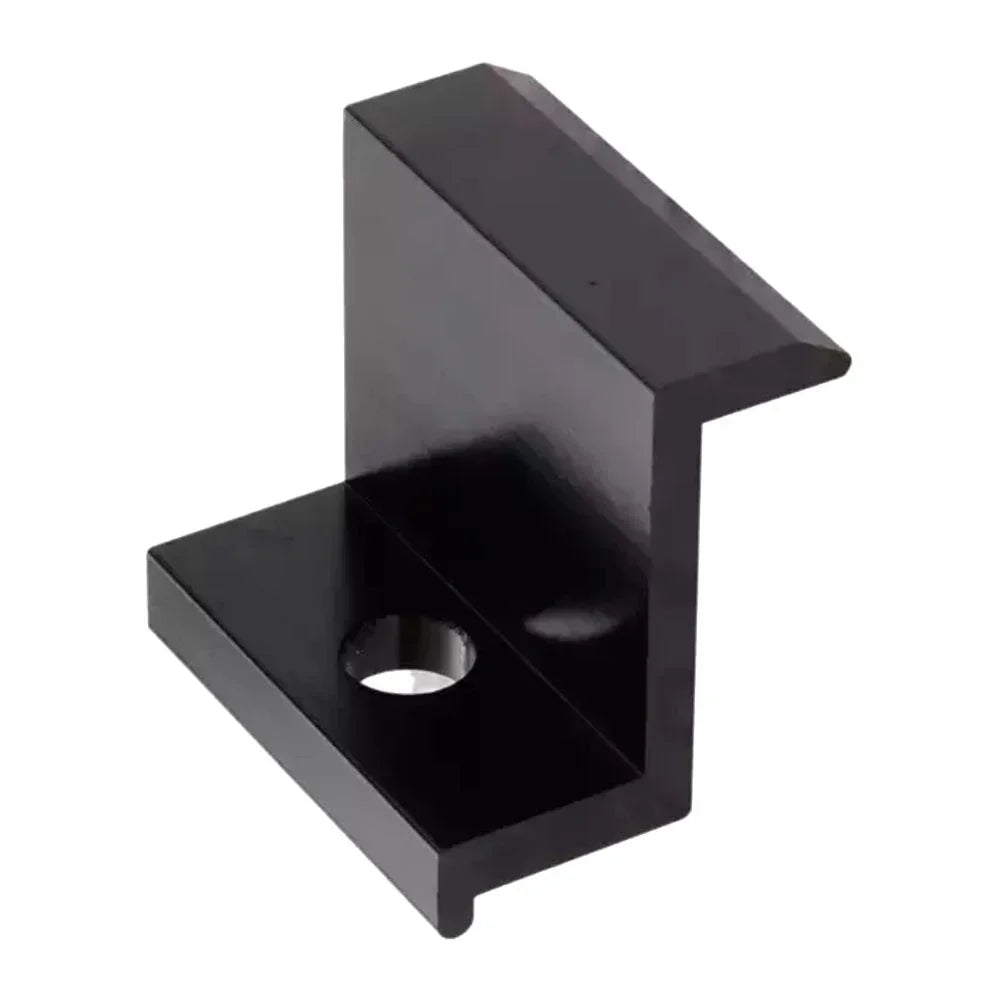 4Pcs End Clamp PV Solar Panel Mount Accessories PV End Clamp Aluminum Alloy Black Photovoltaic Bracket Side Pressure Block