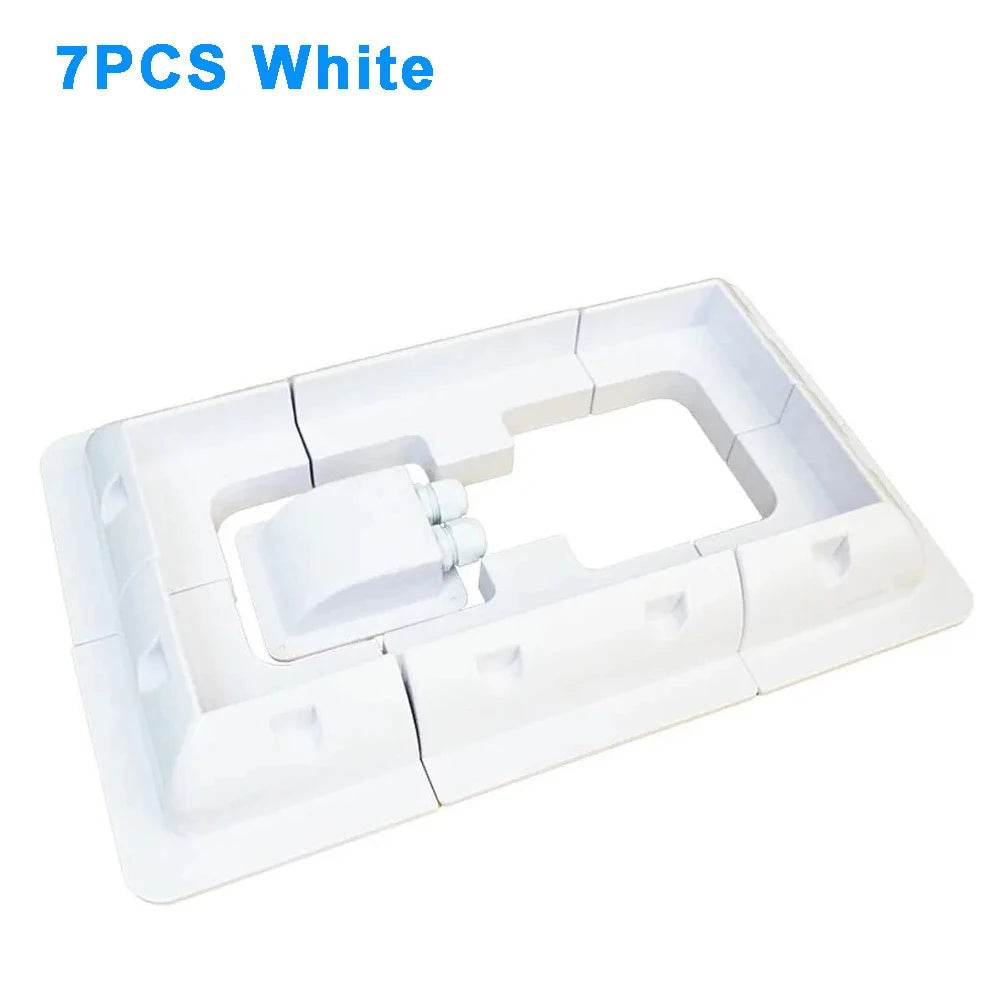 Solar Panel Mounting Fixing Bracket Kit Wire Box RV Roof Top Solar PV ABS Supporting Holder For Caravan Camper Boat Motorhomes