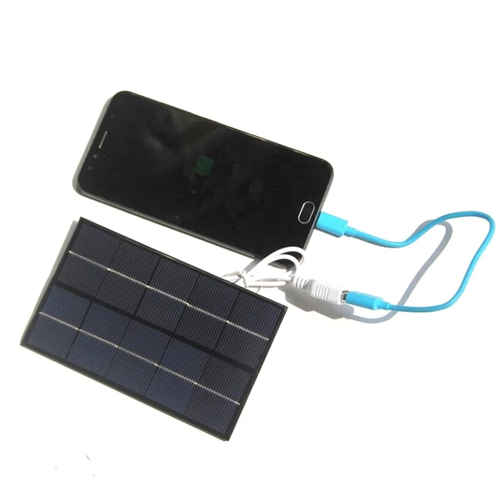 USB Solar Panel Outdoor 10W 5V Portable Solar Charger Pane Climbing Fast Charger Polysilicon Travel DIY Solar Charger Generator