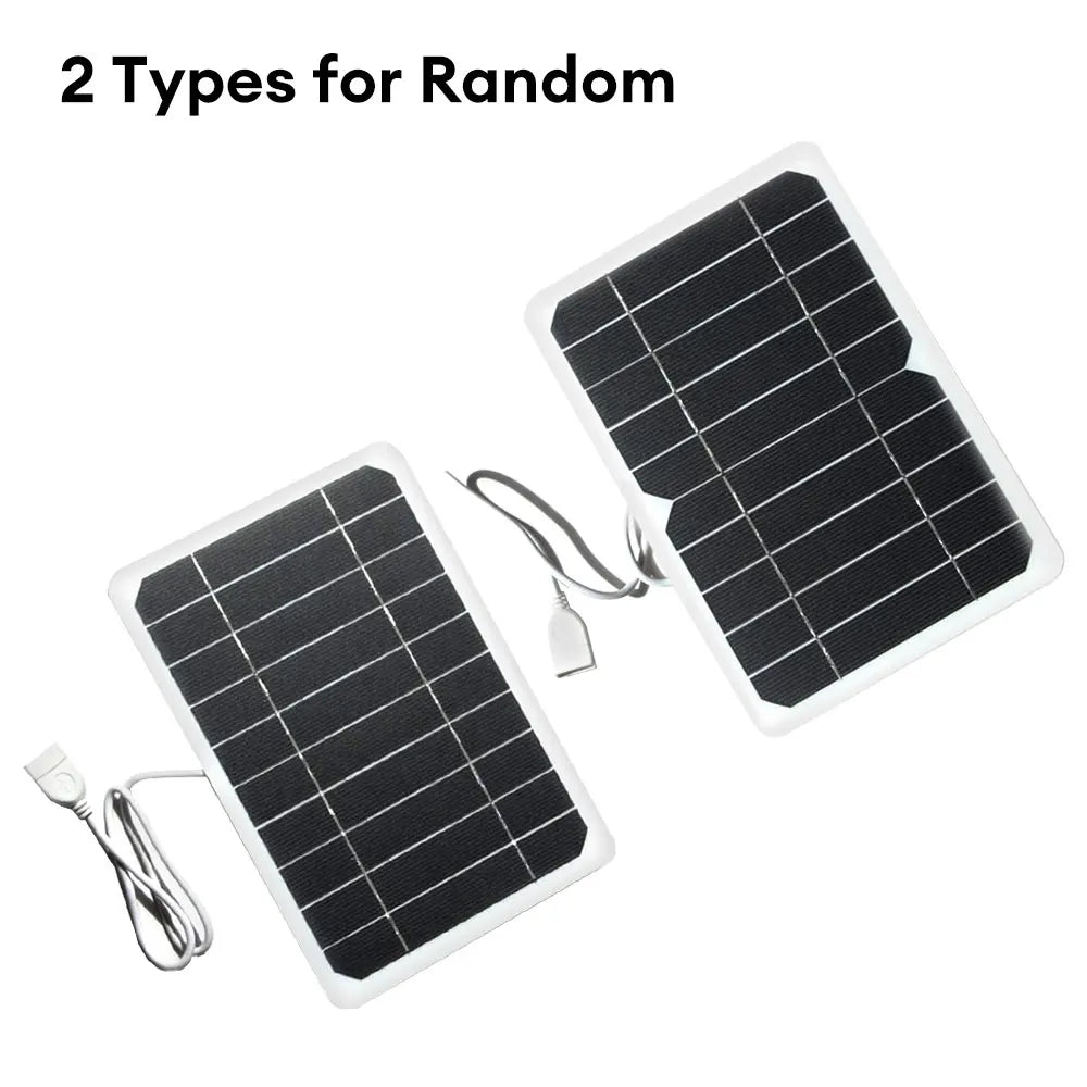 USB Solar Panel for Mobile Charging Outdoor 5W 5V Portable Solar Charger Waterproof Solar Charger With Wires for Bicycles Mobile
