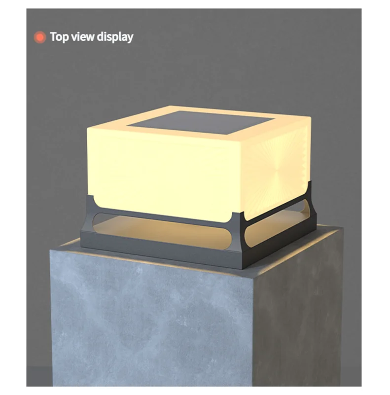 Modern Solar Outdoor Waterproof Decorations Door Post Atmosphere Light Yard Patio Pathway Courtyard Square Wall Pillar Light