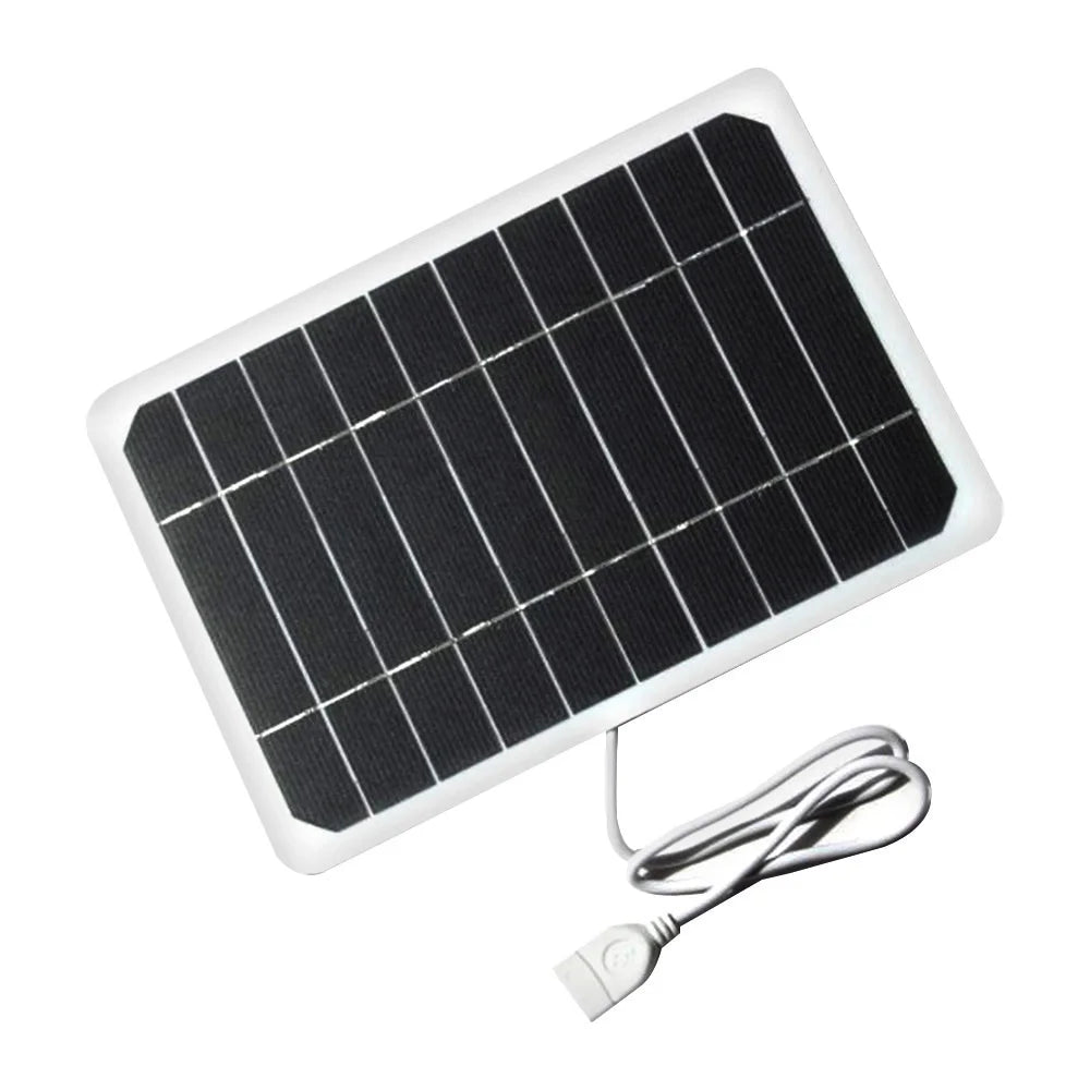 USB Solar Panel for Mobile Charging Outdoor 5W 5V Portable Solar Charger Waterproof Solar Charger With Wires for Bicycles Mobile