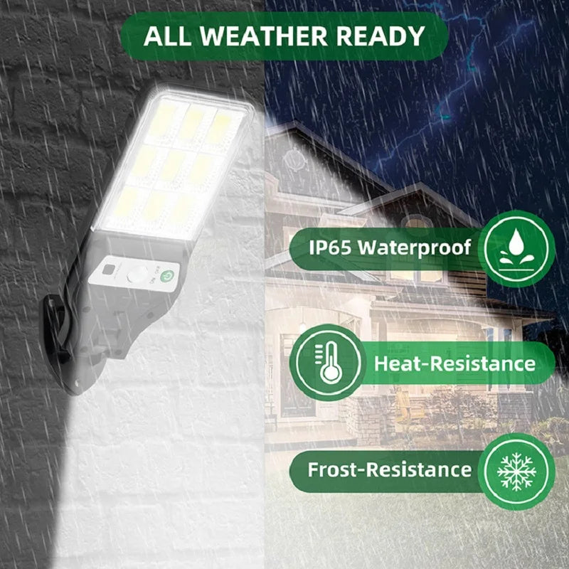 2025 350000LM Outdoor Solar Lights Motion Sensor Solar Waterproof Security Wall Lighting Garden Wall Courtyard Path Lighting