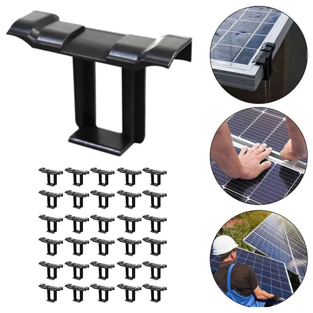 30pcs  Solar Panel Drain Clip Clamp Solar Panel Drainage Clips Roof Solar Panel Frame Outdoor Home Life   ﻿