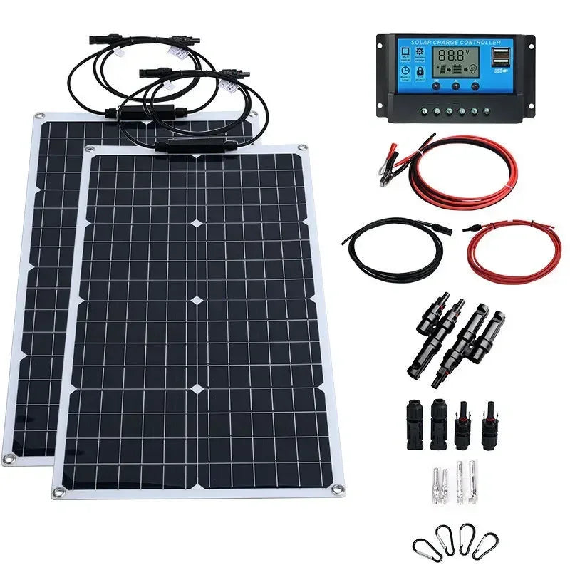 6000W Solar Panel Inverter Kit Solar Controller Waterpfoof Camping Solar Power 110V-220V Generation Intelligent Charging Board