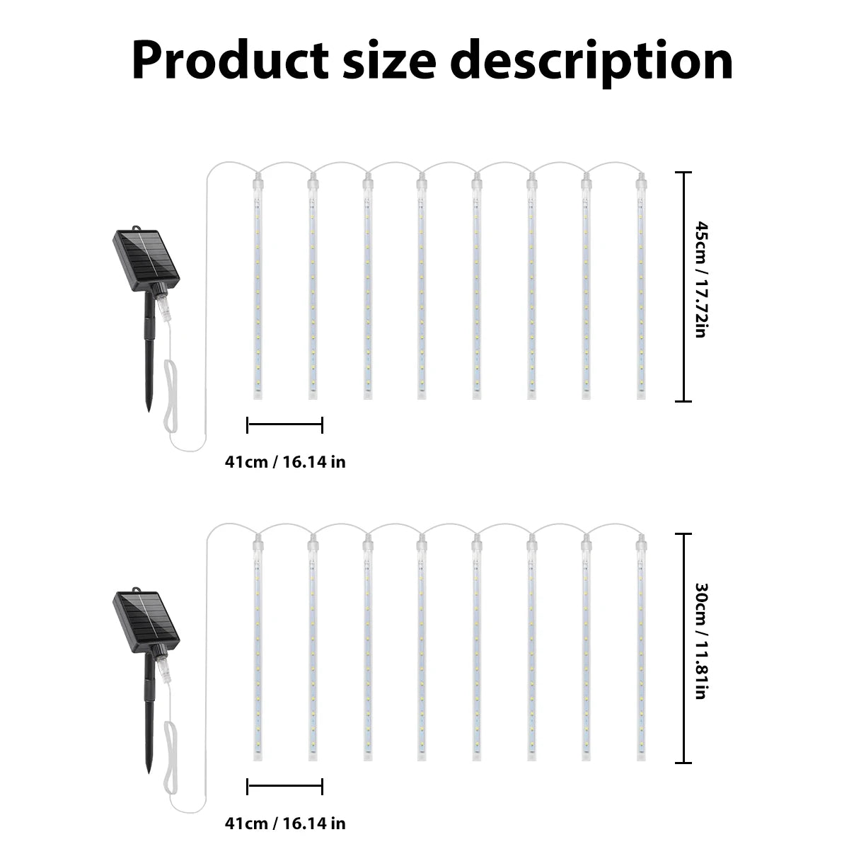 Catena Luci LED Solare Meteor Impermeabile