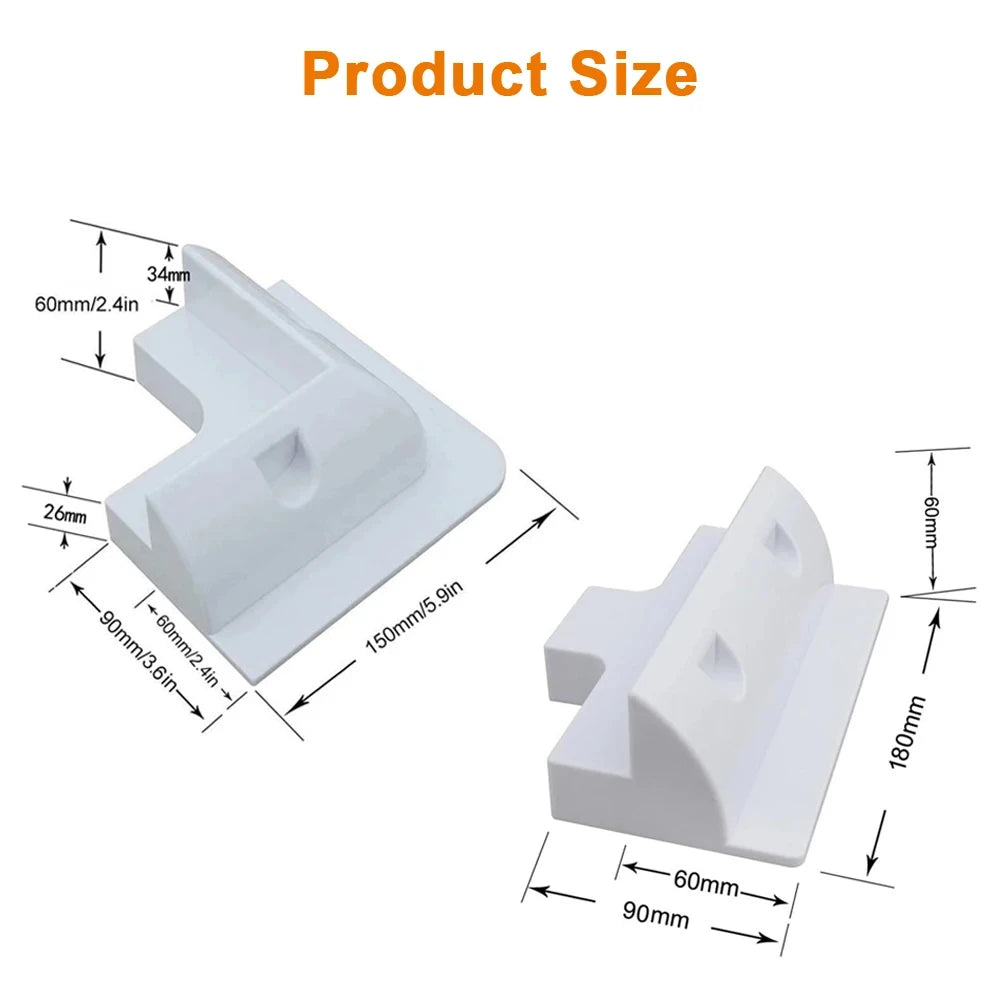 Solar Panel Mounting Fixing Bracket Kit Wire Box RV Roof Top Solar PV ABS Supporting Holder For Caravan Camper Boat Motorhomes