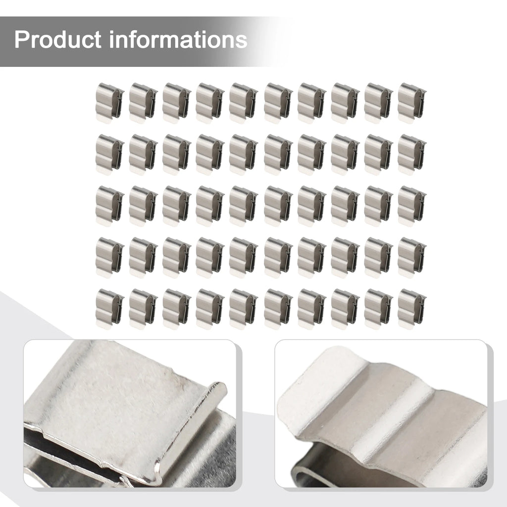 50/20 Pcs Solar Panel Wire Clip For 2x6mm Stainless Steel Cable Trailer Photovoltaic Clamps Clip Organizer For PV Wiring Boat